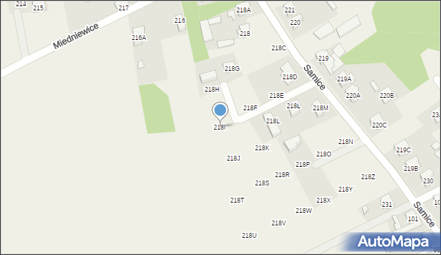 Miedniewice, Miedniewice, 218I, mapa Miedniewice