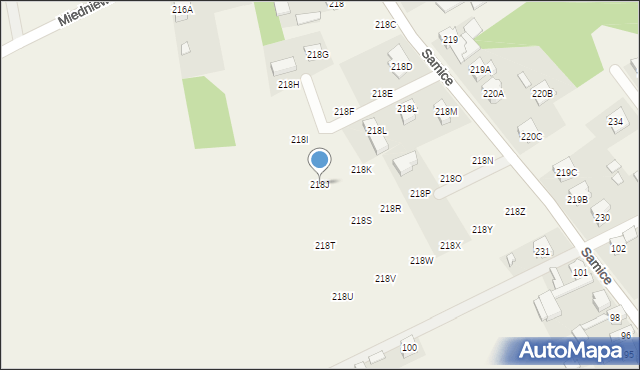 Miedniewice, Miedniewice, 218J, mapa Miedniewice