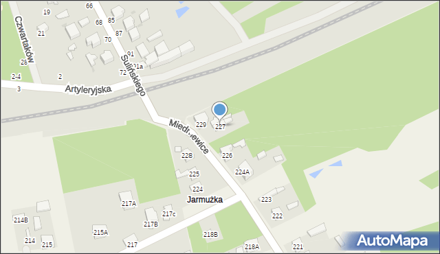 Miedniewice, Miedniewice, 227, mapa Miedniewice