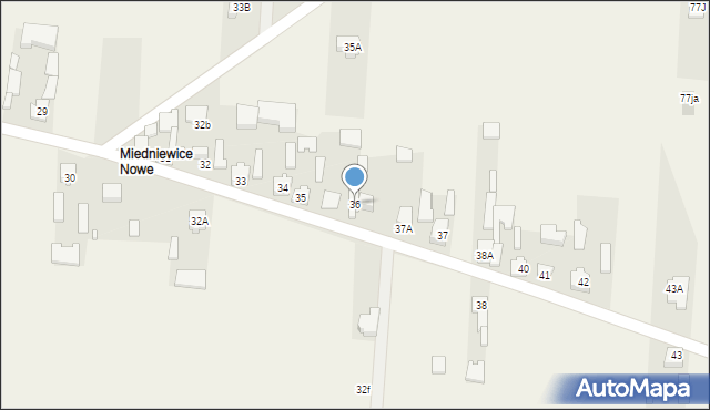 Miedniewice, Miedniewice, 36, mapa Miedniewice