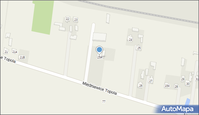 Miedniewice, Miedniewice Topola, 23A, mapa Miedniewice