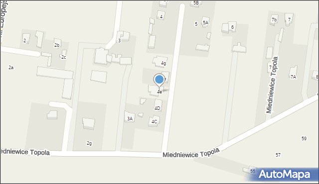 Miedniewice, Miedniewice Topola, 4e, mapa Miedniewice