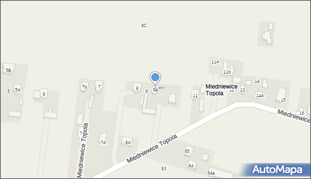 Miedniewice, Miedniewice Topola, 9a, mapa Miedniewice