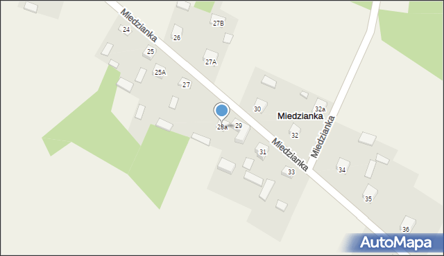 Miedzianka, Miedzianka, 28a, mapa Miedzianka