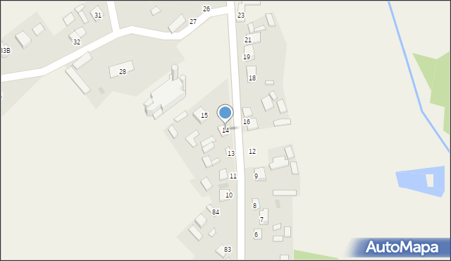 Miedzierza, Miedzierza, 14, mapa Miedzierza