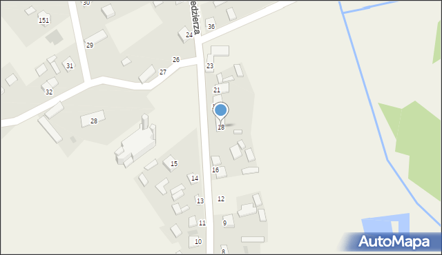 Miedzierza, Miedzierza, 18, mapa Miedzierza