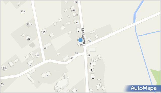 Miedzierza, Miedzierza, 25, mapa Miedzierza