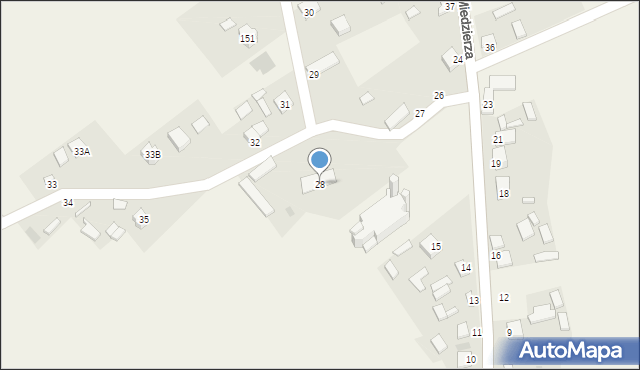 Miedzierza, Miedzierza, 28, mapa Miedzierza