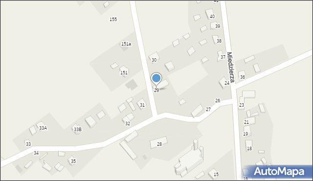Miedzierza, Miedzierza, 29, mapa Miedzierza