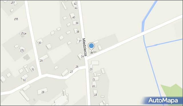 Miedzierza, Miedzierza, 36, mapa Miedzierza