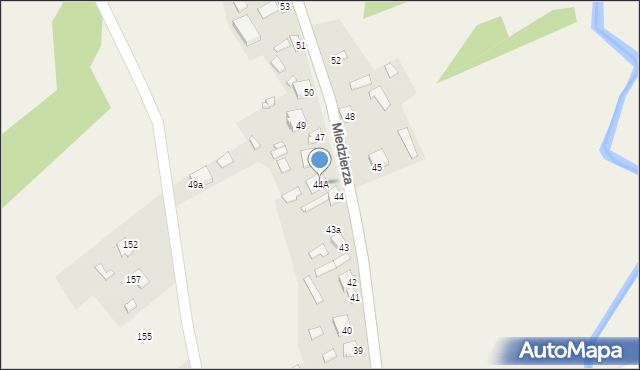 Miedzierza, Miedzierza, 44A, mapa Miedzierza
