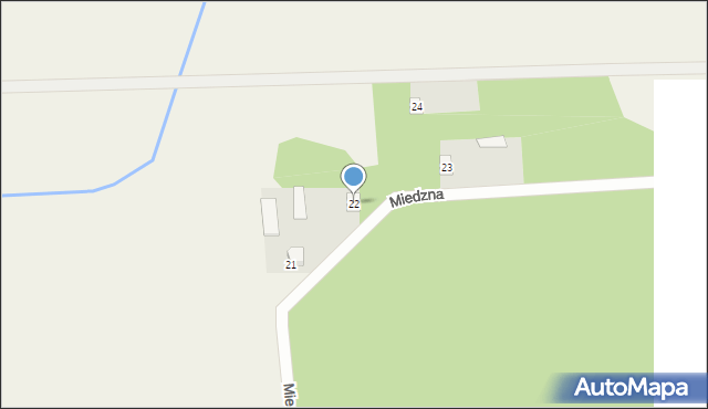 Miedzna, Miedzna, 22, mapa Miedzna