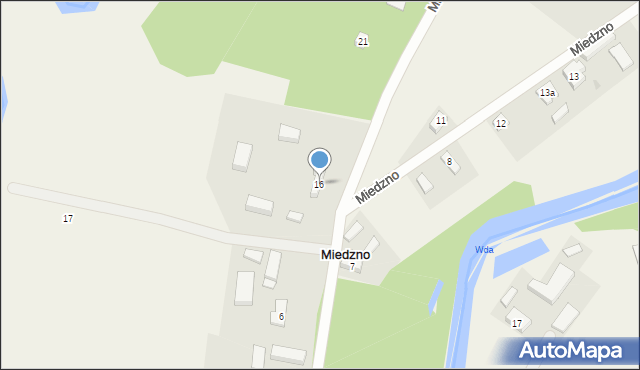 Miedzno, Miedzno, 16, mapa Miedzno