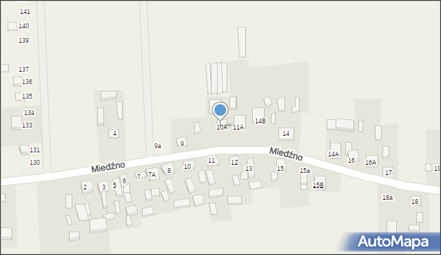 Miedźno, Miedźno, 10A, mapa Miedźno