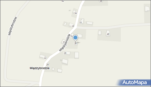 Międzybrodzie, Międzybrodzie, 30, mapa Międzybrodzie