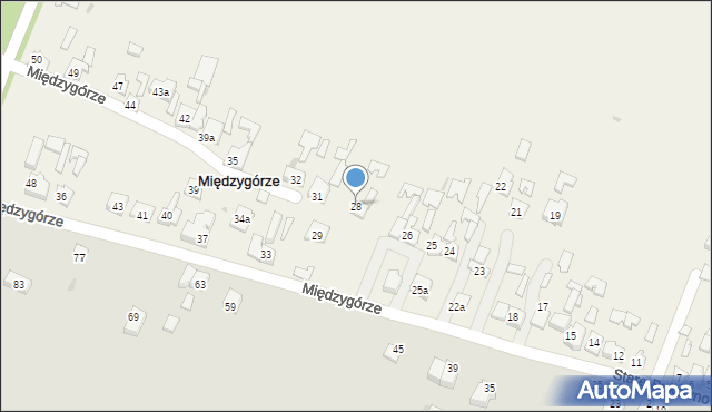 Międzygórze, Międzygórze, 28, mapa Międzygórze