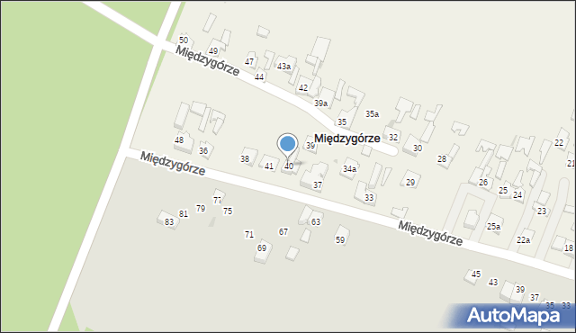 Międzygórze, Międzygórze, 40, mapa Międzygórze