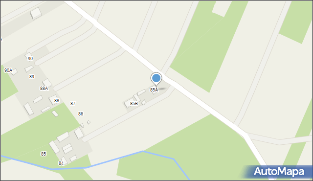 Międzyleś, Międzyleś, 89a, mapa Międzyleś