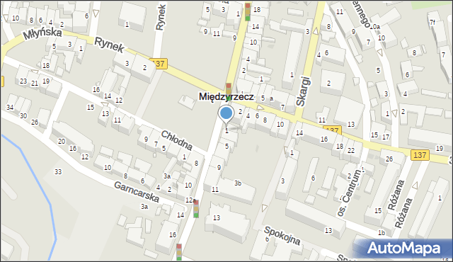 Międzyrzecz, Mieszka I, 1, mapa Międzyrzecz