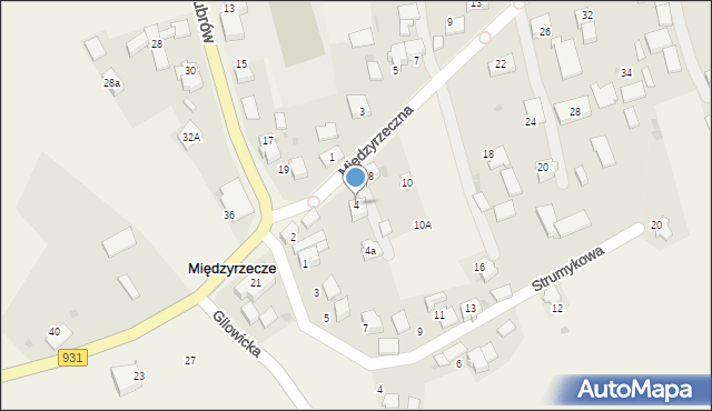 Międzyrzecze, Międzyrzeczna, 4, mapa Międzyrzecze