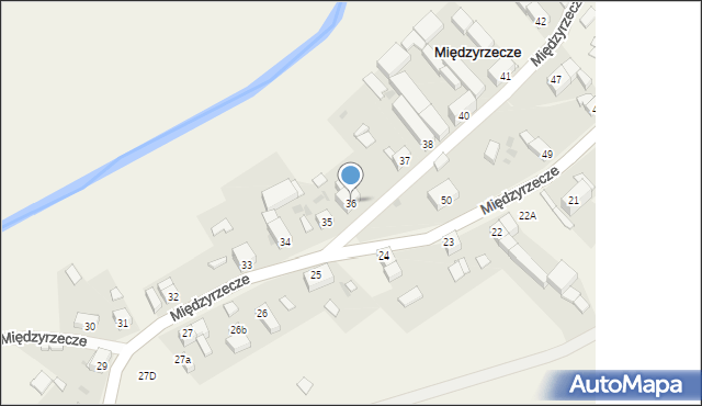 Międzyrzecze, Międzyrzecze, 36, mapa Międzyrzecze