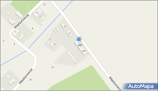 Międzyrzecze, Międzyrzecze, 16B, mapa Międzyrzecze