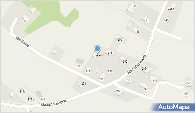 Międzyrzecze Dolne, Międzyrzecze Dolne, 235, mapa Międzyrzecze Dolne