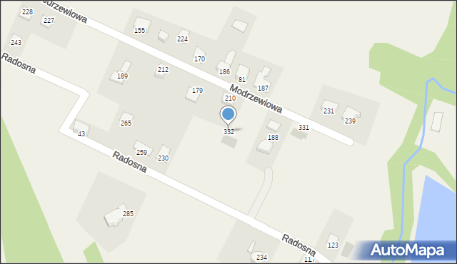 Międzyrzecze Dolne, Międzyrzecze Dolne, 332, mapa Międzyrzecze Dolne