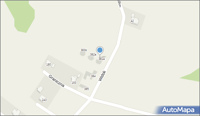 Międzyrzecze Dolne, Międzyrzecze Dolne, 381b, mapa Międzyrzecze Dolne