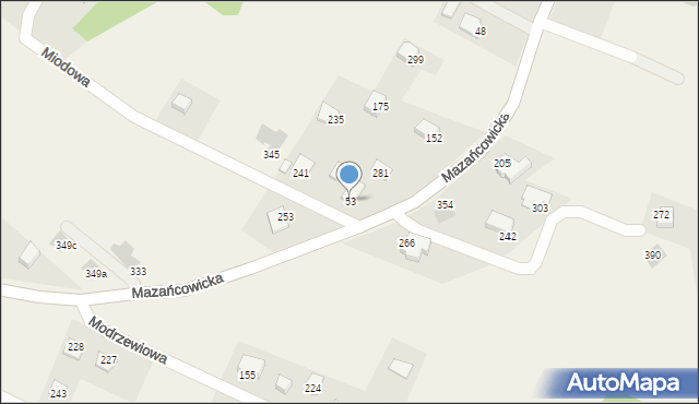 Międzyrzecze Dolne, Międzyrzecze Dolne, 53, mapa Międzyrzecze Dolne