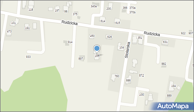 Międzyrzecze Górne, Międzyrzecze Górne, 105, mapa Międzyrzecze Górne