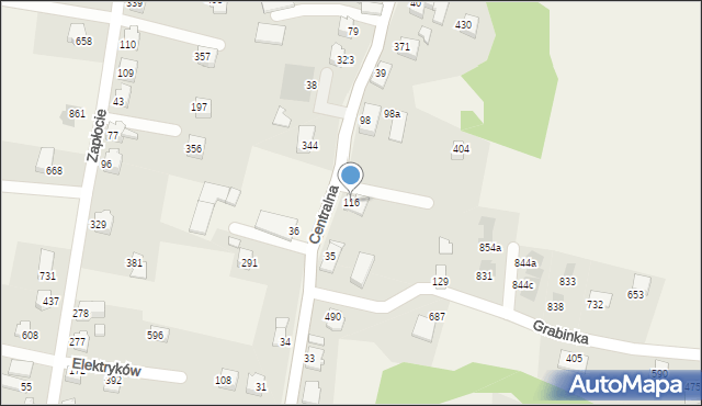 Międzyrzecze Górne, Międzyrzecze Górne, 116, mapa Międzyrzecze Górne