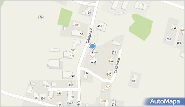 Międzyrzecze Górne, Międzyrzecze Górne, 121, mapa Międzyrzecze Górne