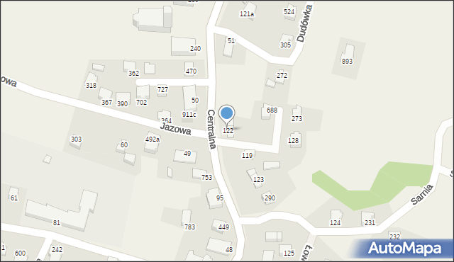 Międzyrzecze Górne, Międzyrzecze Górne, 122, mapa Międzyrzecze Górne