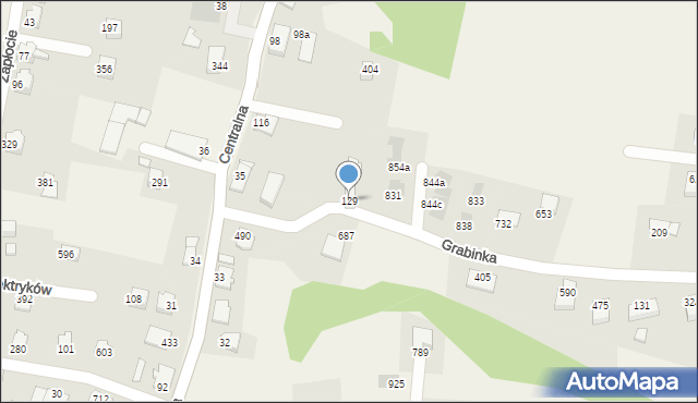 Międzyrzecze Górne, Międzyrzecze Górne, 129, mapa Międzyrzecze Górne