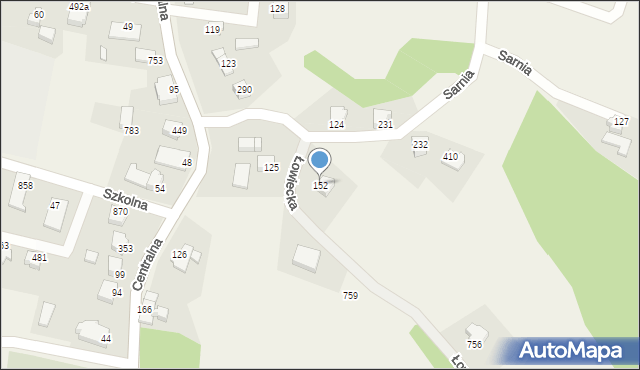 Międzyrzecze Górne, Międzyrzecze Górne, 152, mapa Międzyrzecze Górne