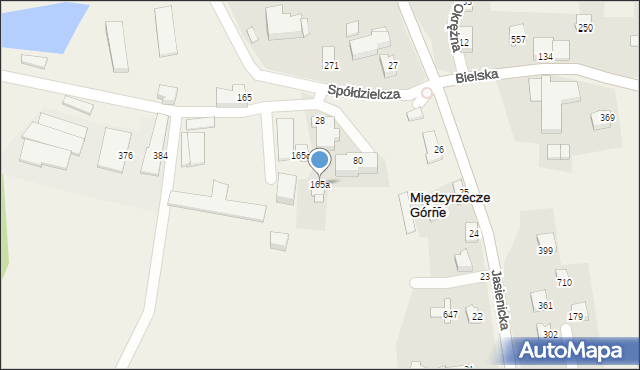 Międzyrzecze Górne, Międzyrzecze Górne, 165a, mapa Międzyrzecze Górne