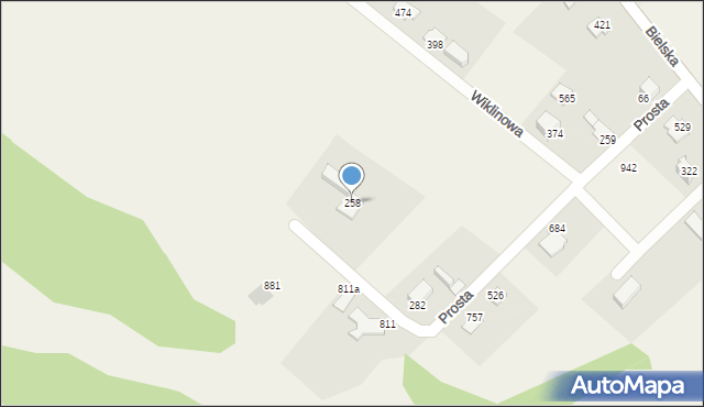 Międzyrzecze Górne, Międzyrzecze Górne, 258, mapa Międzyrzecze Górne