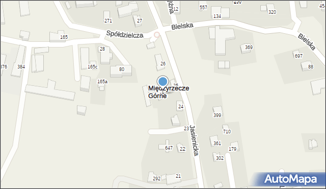 Międzyrzecze Górne, Międzyrzecze Górne, 25a, mapa Międzyrzecze Górne