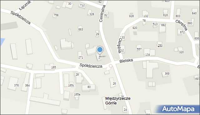 Międzyrzecze Górne, Międzyrzecze Górne, 27, mapa Międzyrzecze Górne