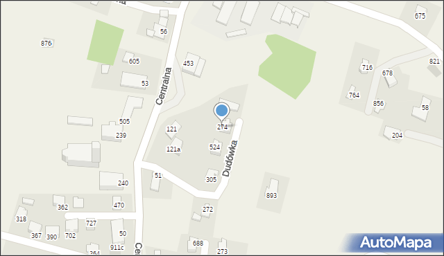 Międzyrzecze Górne, Międzyrzecze Górne, 274, mapa Międzyrzecze Górne