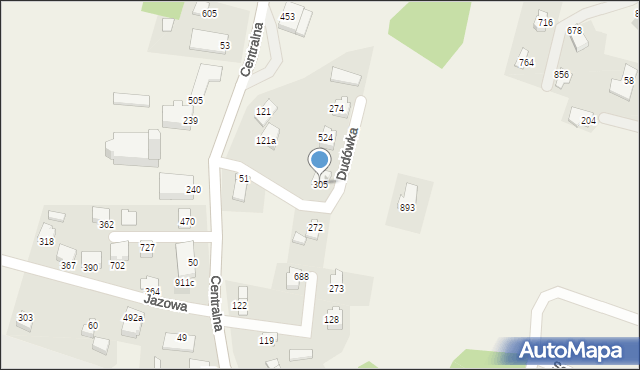 Międzyrzecze Górne, Międzyrzecze Górne, 305, mapa Międzyrzecze Górne