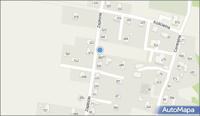Międzyrzecze Górne, Międzyrzecze Górne, 350, mapa Międzyrzecze Górne