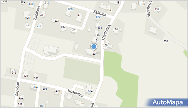 Międzyrzecze Górne, Międzyrzecze Górne, 44, mapa Międzyrzecze Górne