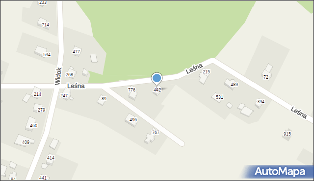 Międzyrzecze Górne, Międzyrzecze Górne, 442, mapa Międzyrzecze Górne