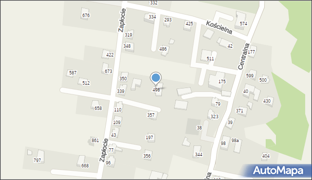 Międzyrzecze Górne, Międzyrzecze Górne, 498, mapa Międzyrzecze Górne