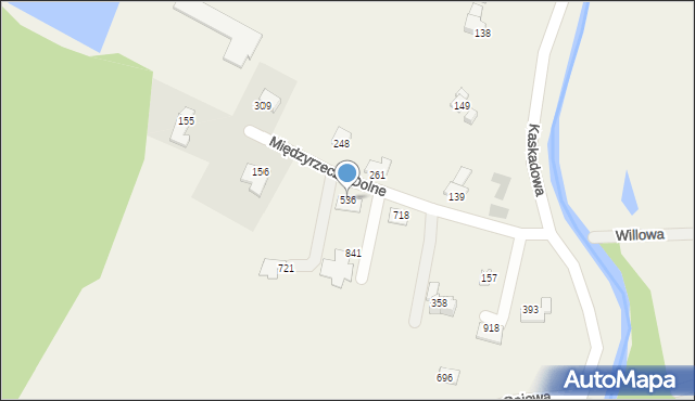 Międzyrzecze Górne, Międzyrzecze Górne, 536, mapa Międzyrzecze Górne