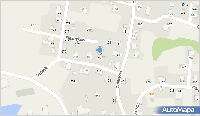 Międzyrzecze Górne, Międzyrzecze Górne, 603, mapa Międzyrzecze Górne