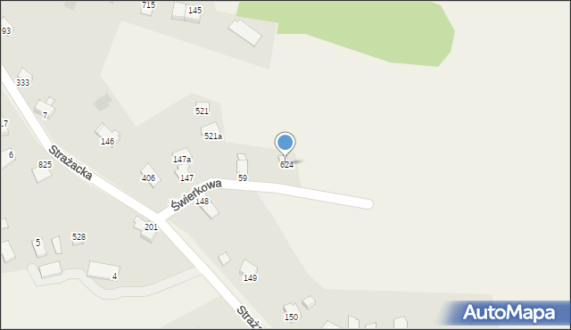 Międzyrzecze Górne, Międzyrzecze Górne, 624, mapa Międzyrzecze Górne