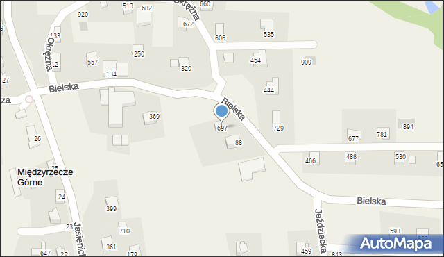 Międzyrzecze Górne, Międzyrzecze Górne, 697, mapa Międzyrzecze Górne